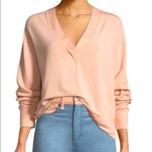 rag & bone V-Neck Sweatshirt, Size L